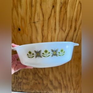 Fireking Meadow Green Casserole Dish